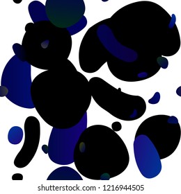 Light BLUE vector seamless cover with circles. Modern abstract illustration with colorful water drops. Pattern for trendy fabric, wallpapers.