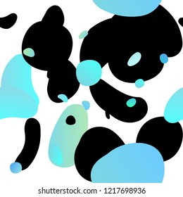 Light BLUE vector seamless cover with circles. Glitter abstract illustration with blurred drops of rain. Pattern for design of window blinds, curtains.
