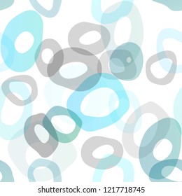 Light BLUE vector seamless cover with circles. Colorful illustration with blurred circles in nature style. Design for textile, fabric, wallpapers.