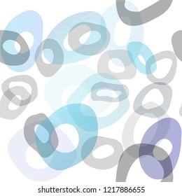 Light BLUE vector seamless cover with circles. Modern abstract illustration with colorful water drops. Pattern for trendy fabric, wallpapers.