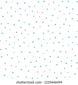 Light BLUE vector seamless cover with spots. Modern abstract illustration with colorful water drops. Design for textile, fabric, wallpapers.