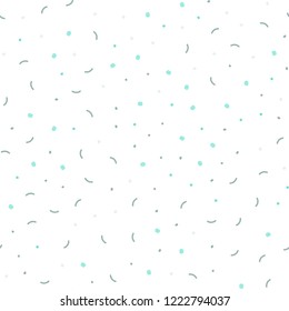 Light BLUE vector seamless cover with spots, lines. Abstract illustration with colorful discs and triangles. Pattern for design of window blinds, curtains.