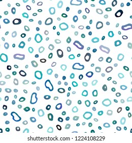 Light BLUE vector seamless cover with circles. Colorful illustration with blurred circles in nature style. Template for business cards, websites.