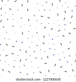 Light BLUE vector seamless cover with spots, lines. Colorful illustration with circles and lines in futuristic style. Pattern for design of window blinds, curtains.