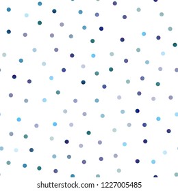Light BLUE vector seamless cover with spots. Abstract illustration with colored bubbles in nature style. Beautiful design for your business natural advert.