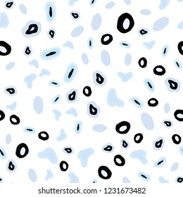 Light BLUE vector seamless cover with spots. Beautiful colored illustration with blurred circles in nature style. Pattern for design of window blinds, curtains.