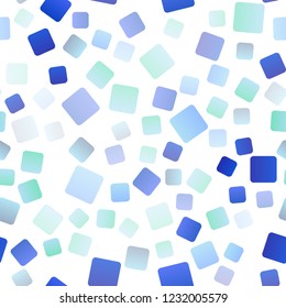 Light BLUE vector seamless cover in polygonal style. Decorative design in abstract style with rectangles. Best design for your ad, poster, banner.