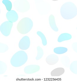 Light BLUE vector seamless cover with circles. Modern abstract illustration with colorful water drops. Trendy design for wallpaper, fabric makers.