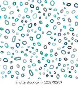 Light BLUE vector seamless cover with circles. Abstract illustration with colored bubbles in nature style. Template for business cards, websites.