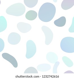 Light BLUE vector seamless cover with circles. Colorful illustration with blurred circles in nature style. Pattern for trendy fabric, wallpapers.