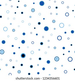 Light BLUE vector seamless cover with spots. Modern abstract illustration with colorful water drops. Trendy design for wallpaper, fabric makers.