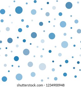 Light BLUE vector seamless cover with spots. Blurred decorative design in abstract style with bubbles. Trendy design for wallpaper, fabric makers.