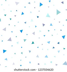 Light BLUE vector seamless cover in polygonal style. Abstract gradient illustration with triangles. Modern template for your landing page.