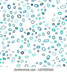 Light BLUE vector seamless cover with circles. Blurred decorative design in abstract style with bubbles. Trendy design for wallpaper, fabric makers.