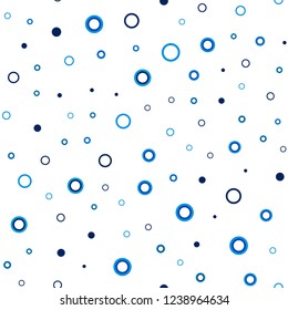 Light BLUE vector seamless cover with spots. Glitter abstract illustration with blurred drops of rain. Pattern for design of window blinds, curtains.