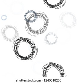 Light BLUE vector seamless cover with spots. Illustration with set of shining colorful abstract circles. Pattern for design of fabric, wallpapers.