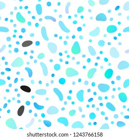 Light BLUE vector seamless cover with circles. Blurred bubbles on abstract backdrop with colorful gradient. Template for business cards, websites.