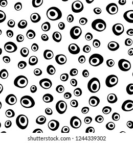 Light BLUE vector seamless cover with circles. Modern abstract illustration with colorful water drops. Pattern for trendy fabric, wallpapers.