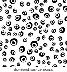 Light BLUE vector seamless cover with circles. Abstract illustration with colored bubbles in nature style. Pattern for trendy fabric, wallpapers.
