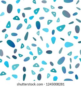 Light BLUE vector seamless cover in polygonal style with circles. Glitter abstract illustration with spheres, triangular lines. Best design for your ad, poster, banner.