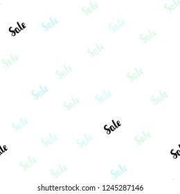 Light BLUE vector seamless cover with symbols of sales. Colorful set of  percentage signs in simple style. Backdrop for ads, leaflets of Black Friday.