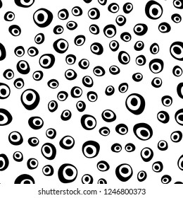 Light BLUE vector seamless cover with circles. Blurred decorative design in abstract style with bubbles. Pattern for trendy fabric, wallpapers.