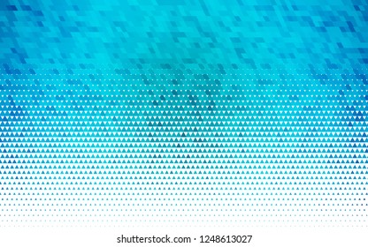 Light BLUE vector seamless cover in polygonal style. Glitter abstract illustration with triangular shapes. Pattern for design of window blinds, curtains.