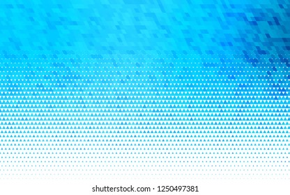 Light BLUE vector seamless cover in polygonal style. Modern abstract illustration with colorful triangles. Pattern for design of window blinds, curtains.