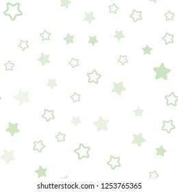 Light BLUE vector seamless cover with small and big stars. Stars on blurred abstract background with gradient. Template for business cards, websites.
