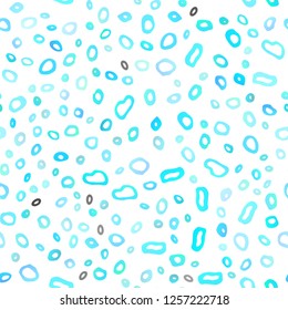 Light BLUE vector seamless cover with circles. Illustration with set of shining colorful abstract circles. Pattern for design of fabric, wallpapers.