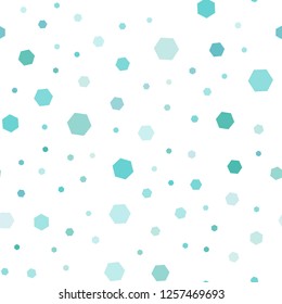 Light BLUE vector seamless cover with set of hexagons. Design in abstract style with hexagons. Pattern for ads, leaflets.