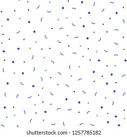 Light BLUE vector seamless cover with spots, lines. Modern abstract colorful illustration with spheres and lines. Template for business cards, websites.