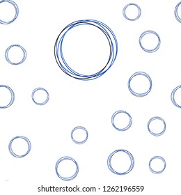 Light BLUE vector seamless cover with spots. Beautiful colored illustration with blurred circles in nature style. Design for textile, fabric, wallpapers.