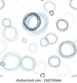 Light BLUE vector seamless cover with spots. Blurred bubbles on abstract background with colorful gradient. Design for wallpaper, fabric makers.
