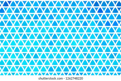 Light BLUE vector seamless cover in polygonal style. Illustration with set of colorful triangles. Template for business cards, websites.