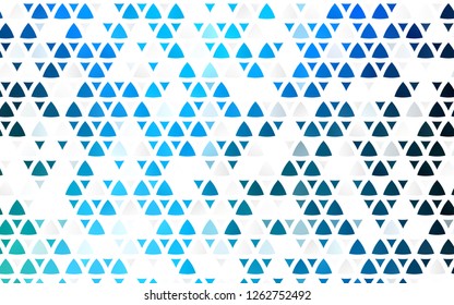 Light BLUE vector seamless cover in polygonal style. Modern abstract illustration with colorful triangles. Design for textile, fabric, wallpapers.