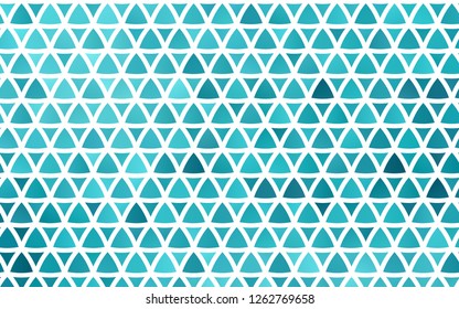 Light BLUE vector seamless cover in polygonal style. Beautiful illustration with triangles in nature style. Pattern for design of window blinds, curtains.
