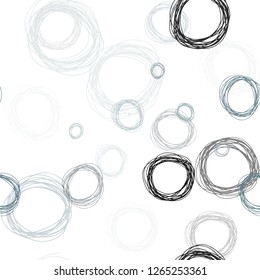 Light BLUE vector seamless cover with spots. Blurred bubbles on abstract background with colorful gradient. Pattern for trendy fabric, wallpapers.