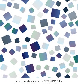 Light BLUE vector seamless cover in polygonal style. Rectangles on abstract background with colorful gradient. Smart design for your business advert.
