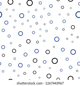 Light BLUE vector seamless cover with spots. Illustration with set of shining colorful abstract circles. Pattern can be used for beautiful websites.
