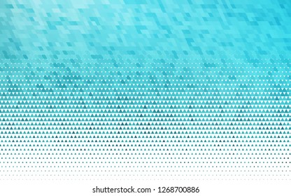 Light BLUE vector seamless cover in polygonal style. Beautiful illustration with triangles in nature style. Template for business cards, websites.