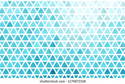 Light BLUE vector seamless cover in polygonal style. Beautiful illustration with triangles in nature style. Pattern for trendy fabric, wallpapers.