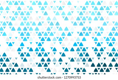 Light BLUE vector seamless cover in polygonal style. Glitter abstract illustration with triangular shapes. Design for textile, fabric, wallpapers.