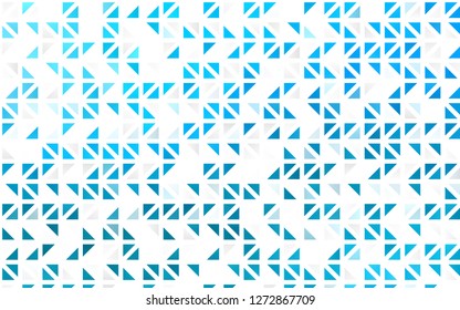 Light BLUE vector seamless cover in polygonal style. Decorative design in abstract style with triangles. Pattern for design of fabric, wallpapers.