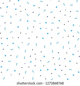 Light BLUE vector seamless cover with spots, lines. Colorful illustration with circles and lines in futuristic style. Template for business cards, websites.
