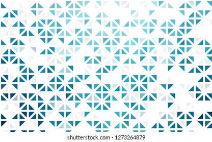Light BLUE vector seamless cover in polygonal style. Glitter abstract illustration with triangular shapes. Pattern for design of window blinds, curtains.