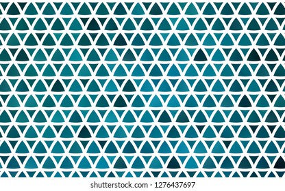 Light BLUE vector seamless cover in polygonal style. Triangles on abstract background with colorful gradient. Design for textile, fabric, wallpapers.
