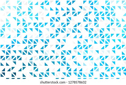 Light BLUE vector seamless cover in polygonal style. Modern abstract illustration with colorful triangles. Pattern for design of window blinds, curtains.