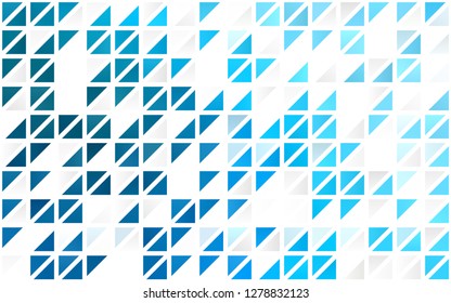 Light BLUE vector seamless cover in polygonal style. Glitter abstract illustration with triangular shapes. Trendy design for wallpaper, fabric makers.