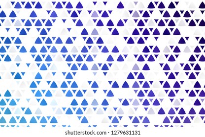 Light BLUE vector seamless cover in polygonal style. Modern abstract illustration with colorful triangles. Design for textile, fabric, wallpapers.